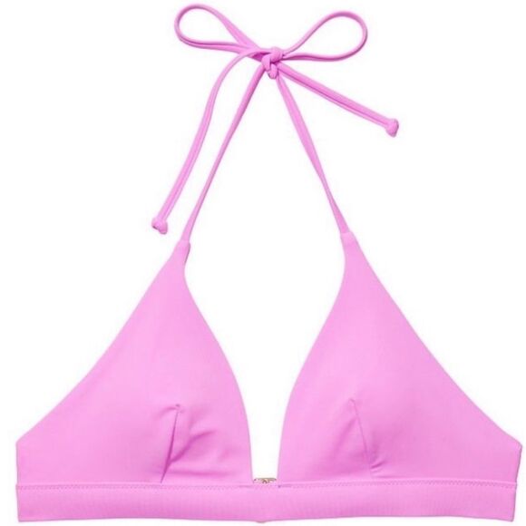 Victorias Secret Swim Essential Halter Padded Bikini top bra Berry Gelato XL - Picture 1 of 3